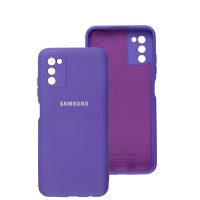 Чохол Samsung Galaxy A03s (A037) Full camera фіолетово-синій