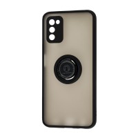 Чохол Samsung Galaxy A03s (A037) LikGus Edging Ring чорний / червоний