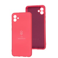 Чохол Samsung Galaxy A04 (A045) Silicone Full Тризуб розовий / barbie pink