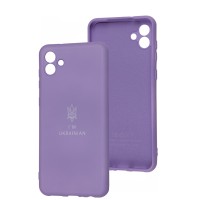 Чохол для Samsung Galaxy A04 (A045) Silicone Full Тризуб лавандовий / light purple