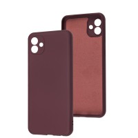 Чохол Samsung Galaxy A04 (A045) Full camera without logo бордовий