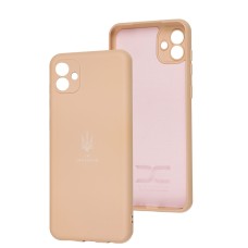 Чохол для Samsung Galaxy A04 (A045) Silicone Full Тризуб персиковий