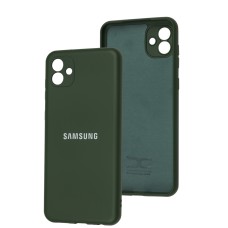 Чохол Samsung Galaxy A04 (A045) Full camera зелений / dark green