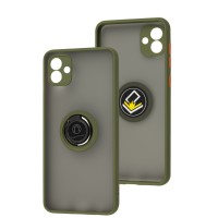 Чохол Samsung Galaxy A04 (A045) LikGus Edging Ring хакі