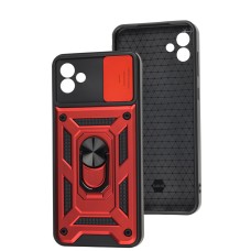 Чехол для Samsung Galaxy A04 (A045) Serge Ring Armor ударопрочный красный