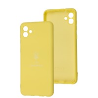 Чохол Samsung Galaxy A04 (A045) Silicone Full Тризуб жовтий