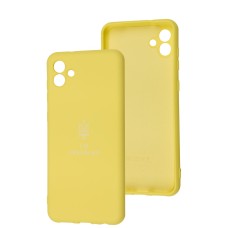 Чохол Samsung Galaxy A04 (A045) Silicone Full Тризуб жовтий