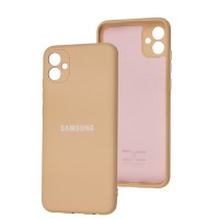 Чохол Samsung Galaxy A04E (A042) Full camera пудра