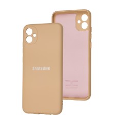 Чохол Samsung Galaxy A04E (A042) Full camera пудра