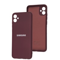 Чохол Samsung Galaxy A04E (A042) Full camera бордовий