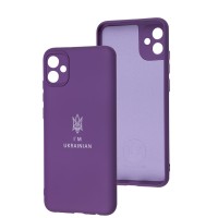 Чохол Samsung Galaxy A04E (A042) Full Premium Тризуб фіолетовий / purple