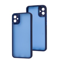 Чохол Samsung Galaxy A04E (A042) Luxury Metal Lens синій