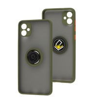 Чохол Samsung Galaxy A04E (A042) LikGus Edging Ring хакі