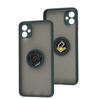 Чохол Samsung Galaxy A04E (A042) LikGus Edging Ring оливковий