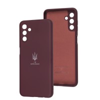 Чохол для Samsung Galaxy A04S/A13 5G Silicone Full Тризуб бордовий