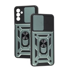 Чехол для Samsung Galaxy A04S / A13 5G Serge Ring Armor ударопрочный зеленый
