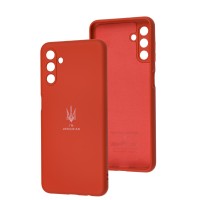 Чохол для Samsung Galaxy A04S/A13 5G Silicone Full Тризуб червоний