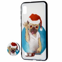 Чохол для Samsung Galaxy A10 (A105) print + popsocket "пес"