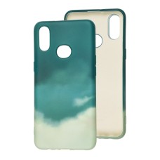 Чохол для Samsung Galaxy A10s (A107) Wave Watercolor dark green/gray