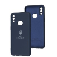 Чохол для Samsung Galaxy A10s (A107) Silicone Full Тризуб синій