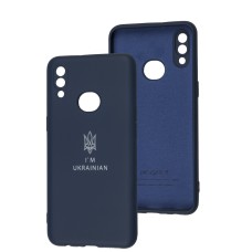 Чохол для Samsung Galaxy A10s (A107) Silicone Full Тризуб синій