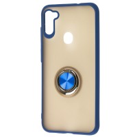 Чохол Samsung Galaxy A11 / M11 LikGus Maxshield Magnetic Ring синій