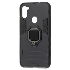 Чохол для Samsung Galaxy A11 / M11 Transformer Ring ударостійкий з кільцем чорний