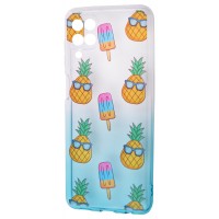 Чохол для Samsung Galaxy A12 (A125) Wave Sweet white / turquoise / pineapple
