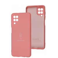 Чохол для Samsung Galaxy A12 / M12 Silicone Full Тризуб розовий / light pink