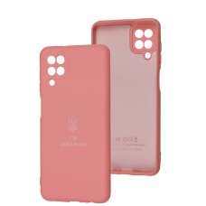 Чохол для Samsung Galaxy A12 / M12 Silicone Full Тризуб розовий / light pink