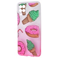 Чохол для Samsung Galaxy A12 (A125) Wave Sweet white / pink / donut