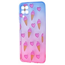 Чохол для Samsung Galaxy A12 (A125) Wave Sweet blue / pink / ice-cream