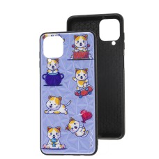 Чехол для Samsung Galaxy A12 / M12 Wave Majesty pretty kittens / light purple