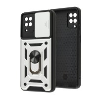 Чохол для Samsung Galaxy A12 (A125) Serge Ring Armor удароміцний сріблястий