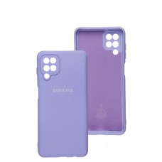 Чохол Samsung Galaxy A12 (A125) / M12 (M127) Silicone Full camera бузковий / das