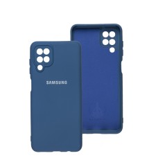 Чохол Samsung Galaxy A12 (A125) / M12 (M127) Silicone Full camera синій / navy bl
