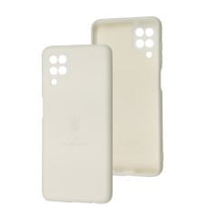 Чохол Samsung Galaxy A12 / M12 Silicone Full Тризуб білий