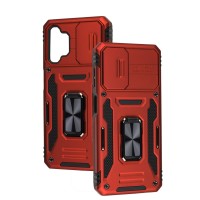 Чохол Samsung Galaxy A13 (A135) Camshield Army Ring червоний