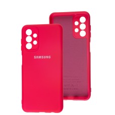 Чохол Samsung Galaxy A13 (A135) Silicone Full camera рожевий / barbie pink