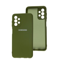 Чохол Samsung Galaxy A13 (A135) Silicone Full camera зелений / army green