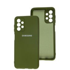 Чохол Samsung Galaxy A13 (A135) Silicone Full camera зелений / army green