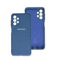 Чохол Samsung Galaxy A13 (A135) Silicone Full camera синій / navy blue