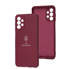 Чохол для Samsung Galaxy A13 (A135) / A32 5G Full Premium Тризуб бордовий / marsala