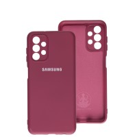 Чохол Samsung Galaxy A13 (A135) Silicone Full camera бордовий / marsala