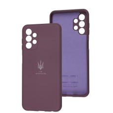 Чохол для Samsung Galaxy A13 (A135) Silicone Full Тризуб лавандовий