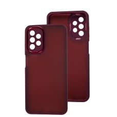 Чохол Samsung Galaxy A13 (A135) Luxury Metal Lens марсала