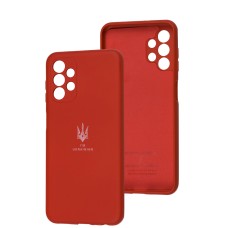 Чохол Samsung Galaxy A13 (A135) Silicone Full Тризуб червоний