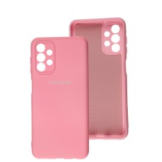 Чохол Samsung Galaxy A13 (A135) Silicone Full camera рожевий / light pink
