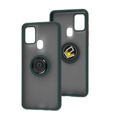 Чохол Samsung Galaxy A21s (A217) LikGus Edging Ring оливковий