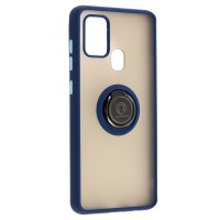 Чохол Samsung Galaxy A21s (A217) LikGus Edging Ring синій